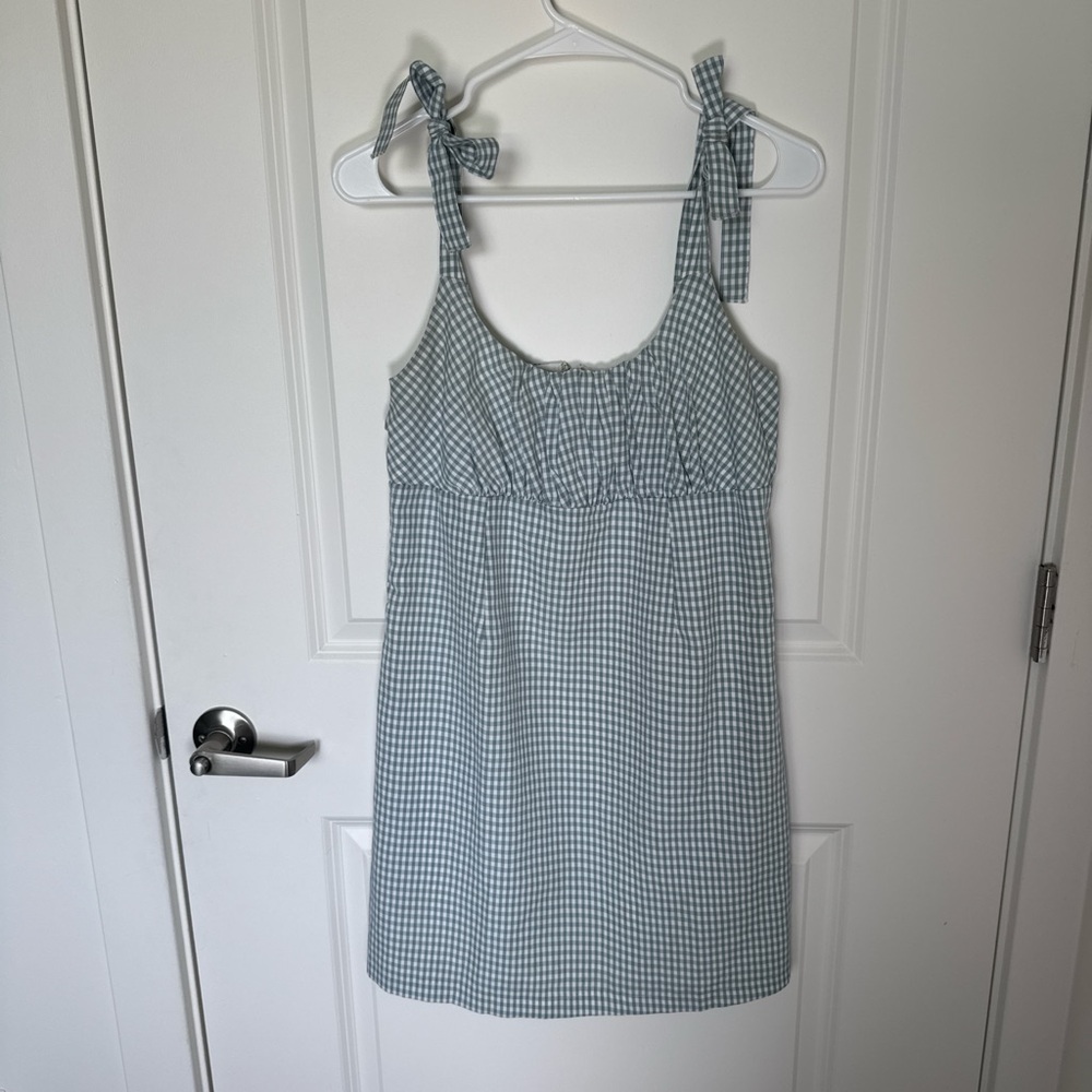 La Hearts Teal Gingham Sundress